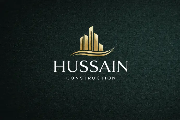 Elegant logo for Hussain Construction