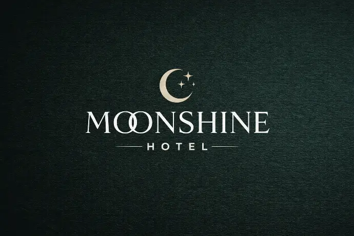 Moonshine Hotel logo design